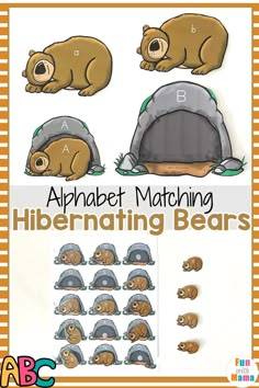 an alphabet matching game with bears