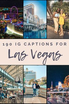 las vegas with the words, 19 big captions for las vegas