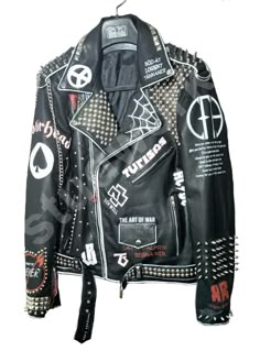 80s Punk Jacket, Guitarist Style, Metalhead Fashion, Johnny Edlind, Handmade Patches, Punk Style Outfits