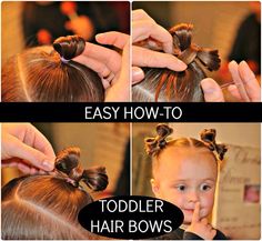 Ideas of braid Hair Bow Tutorial, Beautiful Haircuts, Toddler Hair Bows, Toddler Hairstyles Girl, Ombré Hair, Bow Tutorial, Princess Hairstyles