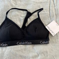 Calvin Klein Black Womenswear Size M Cheap Sleeveless Satin Intimates, Black Bras For Teenagers, Calvin Klein Fitted Swimwear, Calvin Klein Thong Set, Bra Hscks, Cheap Black Bra With Lace Trim, Sports Bras Calvin Klein, Calvin Klein Bra Outfits Fashion, Black Summer Bra For Loungewear