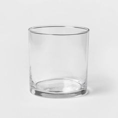 an empty glass on a white background