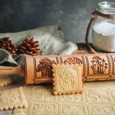 Christmas Rolling Pins, Personalized Rolling Pin, Sugar Dough, Engraved Rolling Pins, Embossed Rolling Pin, Baking Games, Recipe Sheets, Start Cleaning, Rolling Pins