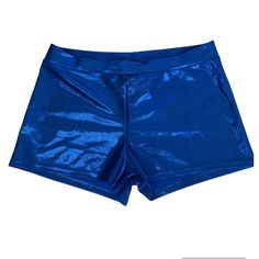 “Microfiber Metallic Foil Nylon Shorts With A 1.5 Inch Inseam Can Be Worn By Themselves Or As A Base Layer For Any Dance, Cheer, Or Gym Costume.” Size L 80% Nylon 20% Spandex *Please View All Photos For Condition And Measurements!!! *Additional Photos Are Available Upon Request And Any Questions Are Always Encouraged. *Smoke Free, Feline Friendly. Blue Cheerleading Shorts, Blue Shorts For Cheerleading, Blue Stretch Nylon Shorts, Blue Stretch Shorts For Cheerleading, Blue Fitted Nylon Shorts, Stretch Blue Bottoms For Cheerleading, Blue Stretch Bottoms For Cheerleading, Fitted Nylon Athletic Shorts In Blue, Blue Fitted Bottoms For Cheerleading