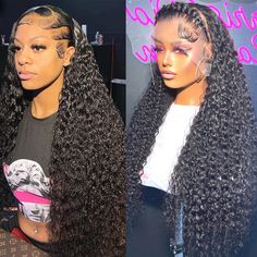 PRICES MAY VARY. DEEP WAVE LACE FRONT WIGS HUMAN HAIR MATERIAL: Virgin Human Hair Lace Front Wigs,Natural Black Human Hair Wigs,Without Any Chemical Processing,More Supple And Shiny. DEEP CURLY LACE FRONT WIG DENSITY&LENGTH:150% Density Glueless Wigs Human Hair Pre Plucked,More Durable No Shedding And No Tangle,True Length 16-30 Inches Available,Fuller And Smoother. 13X6 LACE FRONT WIGS LACE DETAILS:13x6 Hd Transparent Lace Front Wigs Human Hair,Swiss Lace And 100% Handmade Lace Frontal Wigs,Mor Deep Wave Lace Front Wigs, Braids Styling, Shaved Side, Curly Lace Frontal, Side Hairstyles, Glueless Wigs, Lace Front Wigs Human Hair, Curly Lace Front Wigs, Deep Curly