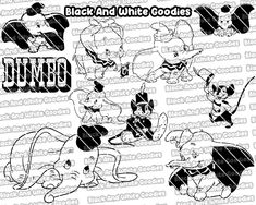 black and white images of cartoon characters with the word jumbo on it's side