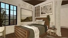 Cosy Bloxburg House, Cottage Bedroom Bloxburg, Bloxburg Interior Bedroom, Industrial Bloxburg, Farmhouse Bedroom Bloxburg, Bloxburg Winter Bedroom, Bloxburg Interior Ideas Bedroom, Bloxburg Farmhouse Bedroom, Bloxburg Big Bedroom Ideas