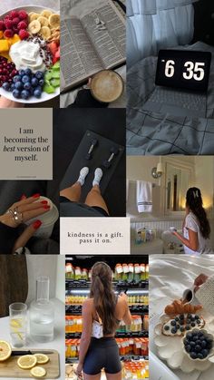 Health And Fitness Mood Board, Discipline Mood Board, Pilates Aesthetic Collage, Healthy Mood Board, Wellness Mood Board, Step Into Your Power