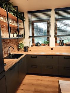 the kitchen is clean and ready for us to use in its new owner's home