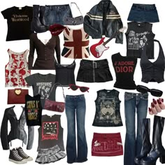 Girly Punk Rock Aesthetic, Punk Girlfriend Aesthetic, Retro Outfit Aesthetics, The Weekend Inspired Outfits, Rockstar Female Outfit, Vintage Rock Aesthetic Outfit, Midwest Emo Concert Outfit, Rockstar's Girlfriend Aesthetic, Band Girlfriend Outfit