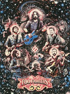 an image of the foo fighters concert poster