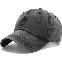 Color: Black(Washed) *Vintage Washed Distressed Cotton Baseball Cap, Classic And Timeless Style. Soft Fabric In Washed Style, 99% Cotton Made, Soft, Lightweight Denim Fabric, Make Sure Better Comfort Wearing. Dad Hat, Low Profile Unconstructed. *Adjustable Metal Buckle Back Closure, Great Fit For Most Head Sizes Ensure Comfort At All Times. Reinforced Professionally Hemming-Stitch, Lightweight But Durable Makes Baseball Cap Can Ensure Longtime Use. *Adjustable Size - One Size Fits Most: Head Cir Luxury Short Brim Bucket Hat For Men, Hat Flat Cap, Binnie Hat For Men, Fitted Hat Black Men, Stratus Hat Low Carhartt, New Balance Baseball Cap, Base Pro Hat, Hemming Stitch, Grey Hats