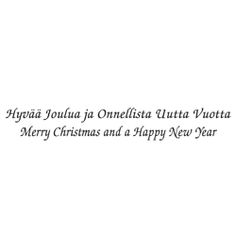 a white christmas card with the words happy new year