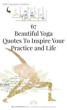 the front cover of a book with an image of a woman doing yoga