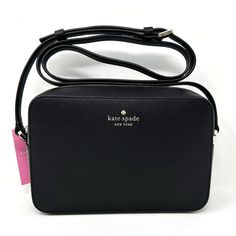 Fast Free Shipping  100% Authentic 30 Day Returns Kate Spade Harper Crossbody Purse in Black Leather WKR00062 New • New with tags • MSRP $279 • 6"h x 8.8"w x 2.8"d • Strap drop: 22" • Refined grain leather • Foil embossed logo • Two way spade jacquard lining • Top zip closure • Style: WKR00062 • UPC: 767883726297 • Color: Black About Me • 100% Authentic Merchandise Purchased Directly From The Manufacturer • 5 Star Positive Feedback Rating • FAST & FREE Shipping • Save me as a seller and check out my store for all my deals! This is 100% authentic, brand new with the tags still on. All of the items I sell are purchased directly from the manufacturer. I pride myself in excellent customer service and want all my customers to be thrilled with their purchase! Therefore, returns are accepted with Kate Spade Crossbody Purse Black, Crossbody Purse Outfit, Kate Spade Black Bag, Kate Spade Bag Black, Purse Outfit, Kate Spade Purse Black, Kate Spade Crossbody Purse, Black Crossbody Purse, Kate Spade Purse