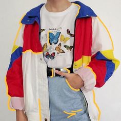 Primary Colors Outfit, Colors Outfit, Cosmic Girl, 90s Fits, Tokyo Street Fashion, Color Fashion, Soft Grunge