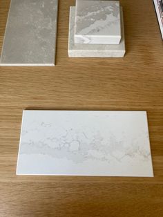 three different types of marble on a table