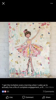 Ballerina Painting Easy, Ballet Watercolor, Dance Watercolor, Paintings People, Dancing Painting, Sweets Art, Dance Artwork, Painting Simple, Ballerina Painting