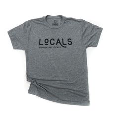 The Locals Supporting Locals t-shirt, is on our heather grey tri-blend that we all love! Grab this tee to help support your local business community! The Locals Supporting Locals campaign was started in March of 2020 as a way to give back to other Baton Rouge businesses and support our community in a time of need. To continue this initiative, Sweet Baton Rouge is partnering with the Boys & Girls Clubs of Metro Louisiana! Each month, 50% of the proceeds from the sale of items from the Locals Local T Shirt Design, Business Logo On Shirts, Company Merchandise Ideas, Company T Shirt Design, Small Business Shirt, Chamber Events, Grind Coffee, Social Media Management Tools, Uniform Shirts