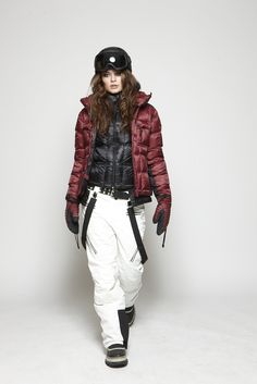 Skiwear fashion sos-sportswear downjacket, insulationjacket, jacket, thunderpant, suspenders, pertex, fall14 collection, www.sos-sportswear.com Cropped Ski Jacket, Casual Red Outerwear For Skiing, Winter Getaway Outfits, White Fitted Skiing Outerwear, Red Ski Jacket, Sporty Red Skiing Outerwear