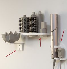 the electrical components are attached to the wall