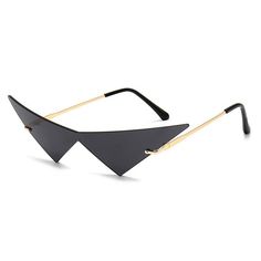 Triangle Sunglasses Triangle Sunglasses, Futuristic Sunglasses, Clear Ocean, Subtle Cat Eye, Golden Tea, Cat Moon, Sunglasses Style, Rimless Sunglasses