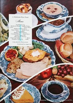 a table topped with plates and bowls filled with different types of food next to each other