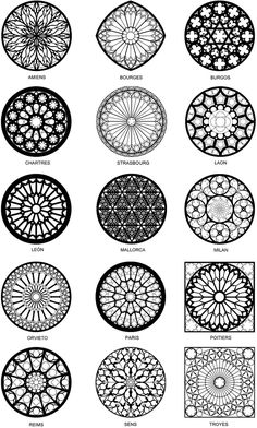 an image of different circular designs