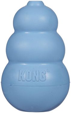 a large blue object with the word kong written on it's side and bottom