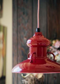 Barn Red Laramie Pendant Light from Barn Light Electric Trendy Farmhouse Kitchen, Red Farmhouse, Barn Light Electric, Cabin Lighting, Red Cottage, Barn Light, Contemporary Pendant Lights, Red Kitchen, Barn Lighting