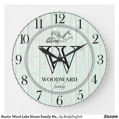 a wooden clock with the words woodward family on it's face and numbers