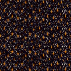 an orange and black background with stars