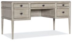 an antique style desk with two drawers and one drawer on the top, in grey wood