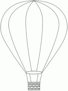 a drawing of a hot air balloon