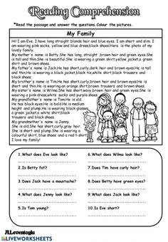 reading worksheet for children with pictures and words to help them understand their feelings