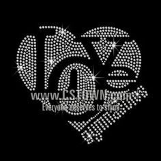 an image of the word love with diamonds on it's black backgrund