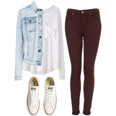 Maroon Pants, Looks Jeans, Mode Tips, Outfits With Converse, Mode Casual, Outfit Trends, Brown Pants, Mode Inspiration, Fall Winter Outfits