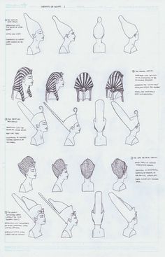 an image of egyptian headdresses and hats