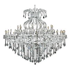 a large crystal chandelier hanging from the ceiling