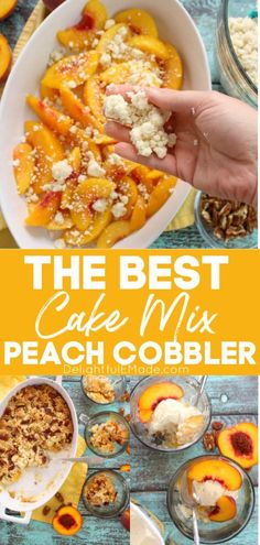 the best cake mix for peach cobbler is made with fresh peaches and cottage cheese