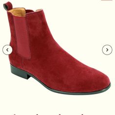 Men’s Suede Burgundy Chelsea Boots - Size 13 Brand New - Still In Box! Classic Boots With Red Sole And Almond Toe, Mens Biker Boots, Skechers Boots, North Face Boots, Ranger Boot, Military Combat Boots, Combat Boots Men, Brown Cowboy Boots, Moc Toe Boots