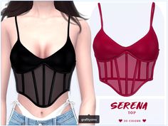 Serena Top | Grafity-cc on Patreon Alpha Sims, 4 Piercings, Cc Clothing, Sims 4 Piercings, Sims 4 Tsr, Sims 4 Cas Mods, The Sims 4 Skin, The Sims 4 Pc, The Sims 4 Packs