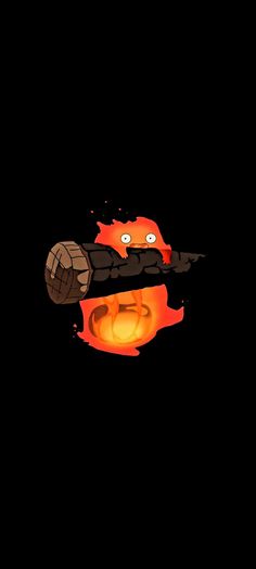 a cartoon character holding a fire ball in his hand with flames coming out of it