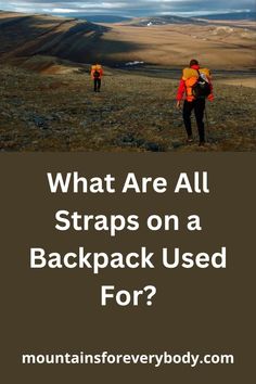 two hikers with backpacks and the words what are all straps on a backpack used for?