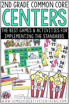 the 2nd grade common core centers are great for students to practice their numbers and counting skills