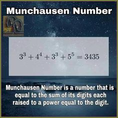 an image of a number that is equal to the sum of its digits each raised to a power equal to the digit