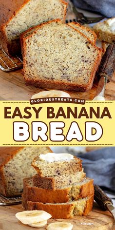 Add another special treat to your Mother's Day brunch recipes with this quick and easy bread recipe! This best banana bread is wonderfully moist and with a lovely banana flavor! The perfect excuse for baking and using up ripe bananas! A must-try! Simple Banana Bread Recipe, Use Up Ripe Bananas, Quick And Easy Bread, Magnolia Bakery Banana Pudding, Easy Bread Recipe, Delicious Banana Bread