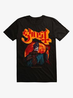 Papa Emeritus Iv, Ghost Papa Emeritus, Glowing Moon, Hot Topic Shirts, Papa Emeritus, Ghost Papa, Ghost Band, Moon T Shirt, Ghost Bc