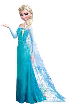 the frozen princess is dressed in blue