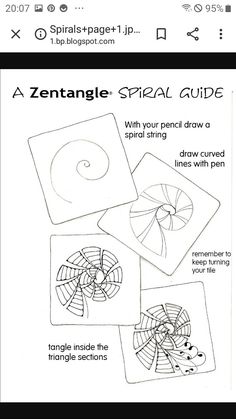 a page with instructions on how to use the spirals for art and craft projects